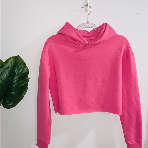 Cropped Pink Hoodie Small-Medium NWOT